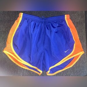 Nike Dri-Fit running short. Blue and orange. Size small